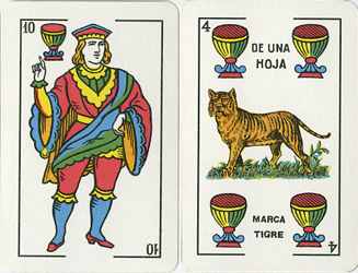 Marca Tigre, disegni originari dei Fabricantes de naipes de España